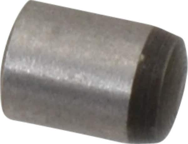 Value Collection - 4mm Diam x 6mm Pin Length Grade 8 Alloy Steel Precision Dowel Pin - Bright Finish, 1 Rounded End - Apex Tool & Supply