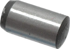 Value Collection - 4mm Diam x 8mm Pin Length Grade 8 Alloy Steel Precision Dowel Pin - Bright Finish, 1 Rounded End - Apex Tool & Supply