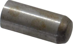 Value Collection - 4mm Diam x 10mm Pin Length Grade 8 Alloy Steel Precision Dowel Pin - Bright Finish, 1 Rounded End - Apex Tool & Supply