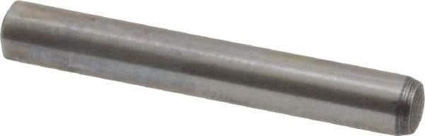 Value Collection - 4mm Diam x 28mm Pin Length Grade 8 Alloy Steel Precision Dowel Pin - Bright Finish, 1 Rounded End - Apex Tool & Supply