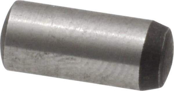 Value Collection - 5mm Diam x 12mm Pin Length Grade 8 Alloy Steel Precision Dowel Pin - Bright Finish, 1 Rounded End - Apex Tool & Supply