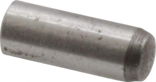 Value Collection - 5mm Diam x 14mm Pin Length Grade 8 Alloy Steel Precision Dowel Pin - Bright Finish, 1 Rounded End - Apex Tool & Supply