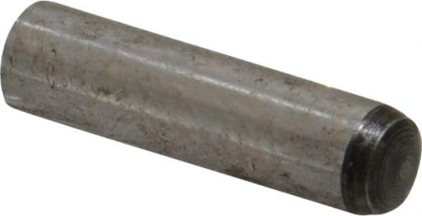 Value Collection - 5mm Diam x 20mm Pin Length Grade 8 Alloy Steel Precision Dowel Pin - Bright Finish, 1 Rounded End - Apex Tool & Supply