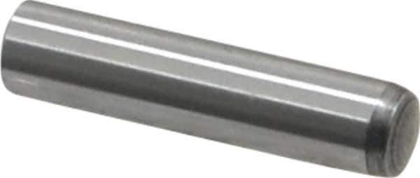 Value Collection - 5mm Diam x 22mm Pin Length Grade 8 Alloy Steel Precision Dowel Pin - Bright Finish, 1 Rounded End - Apex Tool & Supply
