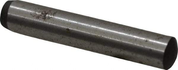 Value Collection - 5mm Diam x 28mm Pin Length Grade 8 Alloy Steel Precision Dowel Pin - Bright Finish, 1 Rounded End - Apex Tool & Supply