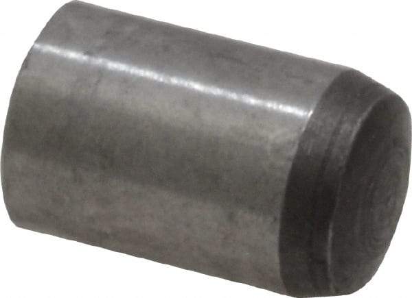 Value Collection - 6mm Diam x 10mm Pin Length Grade 8 Alloy Steel Precision Dowel Pin - Bright Finish, 1 Rounded End - Apex Tool & Supply