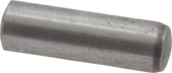 Value Collection - 6mm Diam x 20mm Pin Length Grade 8 Alloy Steel Precision Dowel Pin - Bright Finish, 1 Rounded End - Apex Tool & Supply