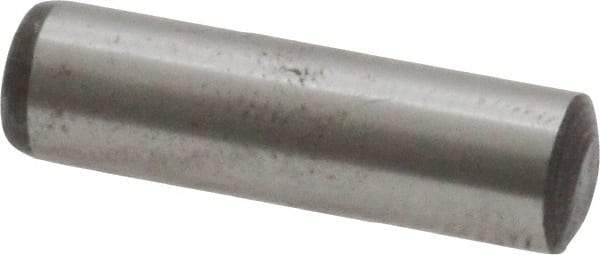 Value Collection - 6mm Diam x 22mm Pin Length Grade 8 Alloy Steel Precision Dowel Pin - Bright Finish, 1 Rounded End - Apex Tool & Supply