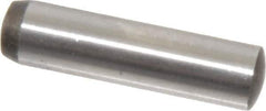 Value Collection - 6mm Diam x 24mm Pin Length Grade 8 Alloy Steel Precision Dowel Pin - Bright Finish, 1 Rounded End - Apex Tool & Supply
