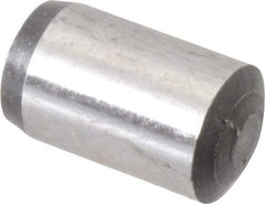 Value Collection - 8mm Diam x 14mm Pin Length Grade 8 Alloy Steel Precision Dowel Pin - Bright Finish, 1 Rounded End - Apex Tool & Supply