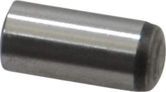 Value Collection - 8mm Diam x 18mm Pin Length Grade 8 Alloy Steel Precision Dowel Pin - Bright Finish, 1 Rounded End - Apex Tool & Supply
