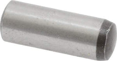 Value Collection - 8mm Diam x 22mm Pin Length Grade 8 Alloy Steel Precision Dowel Pin - Bright Finish, 1 Rounded End - Apex Tool & Supply