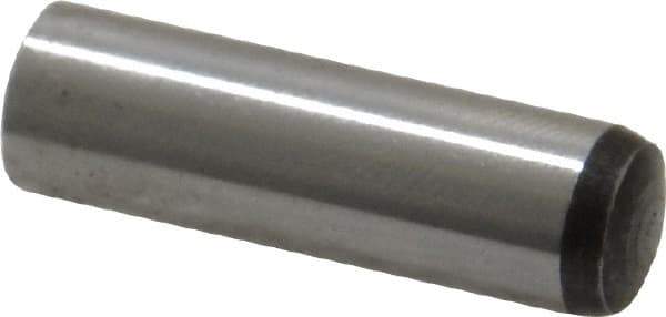 Value Collection - 8mm Diam x 28mm Pin Length Grade 8 Alloy Steel Precision Dowel Pin - Bright Finish, 1 Rounded End - Apex Tool & Supply