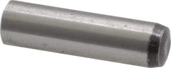 Value Collection - 8mm Diam x 30mm Pin Length Grade 8 Alloy Steel Precision Dowel Pin - Bright Finish, 1 Rounded End - Apex Tool & Supply