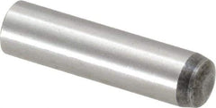 Value Collection - 8mm Diam x 32mm Pin Length Grade 8 Alloy Steel Precision Dowel Pin - Bright Finish, 1 Rounded End - Apex Tool & Supply