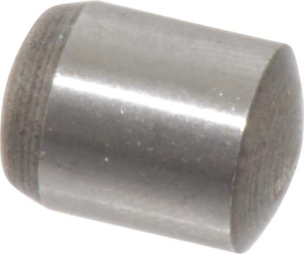 Value Collection - 10mm Diam x 14mm Pin Length Grade 8 Alloy Steel Precision Dowel Pin - Bright Finish, 1 Rounded End - Apex Tool & Supply