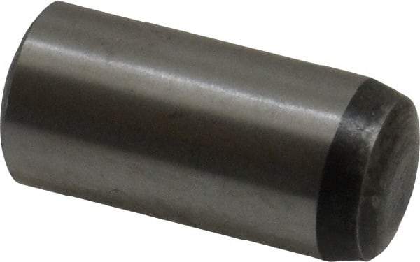 Value Collection - 10mm Diam x 22mm Pin Length Grade 8 Alloy Steel Precision Dowel Pin - Bright Finish, 1 Rounded End - Apex Tool & Supply