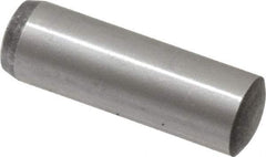 Value Collection - 10mm Diam x 32mm Pin Length Grade 8 Alloy Steel Precision Dowel Pin - Bright Finish, 1 Rounded End - Apex Tool & Supply