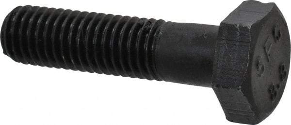 Value Collection - M10x1.50mm Metric Coarse, 40mm Length Under Head Hex Head Cap Screw - Partially Threaded, Grade 8.8 Steel, Uncoated, 17mm Hex - Apex Tool & Supply