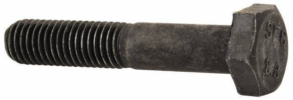Value Collection - M10x1.50mm Metric Coarse, 55mm Length Under Head Hex Head Cap Screw - Partially Threaded, Grade 8.8 Steel, Uncoated, 17mm Hex - Apex Tool & Supply