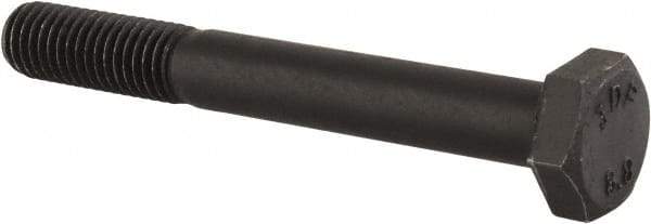 Value Collection - M10x1.50mm Metric Coarse, 80mm Length Under Head Hex Head Cap Screw - Partially Threaded, Grade 8.8 Steel, Uncoated, 17mm Hex - Apex Tool & Supply