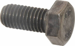 Value Collection - M12x1.75mm Metric Coarse, 25mm Length Under Head Hex Head Cap Screw - Fully Threaded, Grade 8.8 Steel, Uncoated, 19mm Hex - Apex Tool & Supply