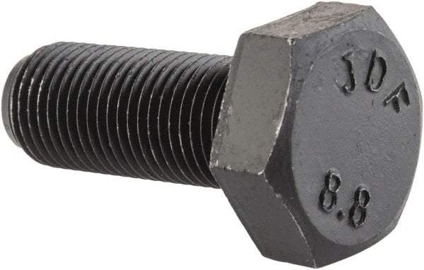 Value Collection - M10x1.00mm Metric Fine, 25mm Length Under Head Hex Head Cap Screw - Fully Threaded, Grade 8.8 Steel, Uncoated, 17mm Hex - Apex Tool & Supply