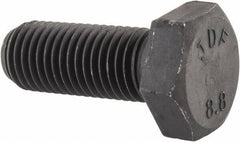 Value Collection - M12x1.50mm Metric Fine, 30mm Length Under Head Hex Head Cap Screw - Fully Threaded, Grade 8.8 Steel, Uncoated, 19mm Hex - Apex Tool & Supply
