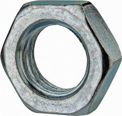 Value Collection - M24x3.00 Steel Right Hand Hex Jam Nut - 36mm Across Flats, 12mm High, Zinc-Plated Finish - Apex Tool & Supply