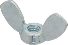 Value Collection - M6x1.00, Zinc Plated, Iron Standard Wing Nut - 2.7mm Wing Span, 15mm Wing Span - Apex Tool & Supply