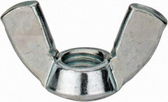 Value Collection - M10x1.50, Zinc Plated, Iron Standard Wing Nut - 4.6mm Wing Span, 23mm Wing Span - Apex Tool & Supply