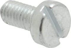 Value Collection - M3x0.50, 6mm Length Under Head Slotted Drive Machine Screw - Cheese Head, Grade 4.8 Steel, Zinc-Plated Finish, Without Washer - Apex Tool & Supply