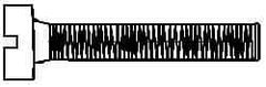 Value Collection - M2.5x0.45, 4mm Length Under Head Slotted Drive Machine Screw - Cheese Head, Grade 4.8 Steel, Zinc-Plated Finish, Without Washer - Apex Tool & Supply
