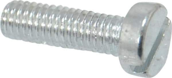 Value Collection - M3x0.50, 10mm Length Under Head Slotted Drive Machine Screw - Cheese Head, Grade 4.8 Steel, Zinc-Plated Finish, Without Washer - Apex Tool & Supply