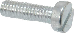 Value Collection - M3x0.50, 10mm Length Under Head Slotted Drive Machine Screw - Cheese Head, Grade 4.8 Steel, Zinc-Plated Finish, Without Washer - Apex Tool & Supply