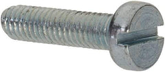 Value Collection - M3x0.50, 12mm Length Under Head Slotted Drive Machine Screw - Cheese Head, Grade 4.8 Steel, Zinc-Plated Finish, Without Washer - Apex Tool & Supply