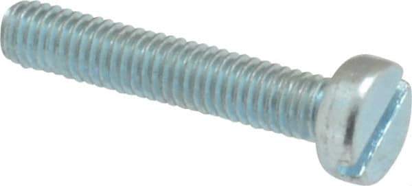 Value Collection - M3x0.50, 16mm Length Under Head Slotted Drive Machine Screw - Cheese Head, Grade 4.8 Steel, Zinc-Plated Finish, Without Washer - Apex Tool & Supply