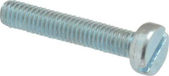Value Collection - M3x0.50, 16mm Length Under Head Slotted Drive Machine Screw - Cheese Head, Grade 4.8 Steel, Zinc-Plated Finish, Without Washer - Apex Tool & Supply