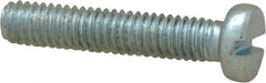 Value Collection - M4x0.70, 20mm Length Under Head Slotted Drive Machine Screw - Cheese Head, Grade 4.8 Steel, Zinc-Plated Finish, Without Washer - Apex Tool & Supply