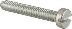 Value Collection - M4x0.70, 25mm Length Under Head Slotted Drive Machine Screw - Cheese Head, Grade 4.8 Steel, Zinc-Plated Finish, Without Washer - Apex Tool & Supply