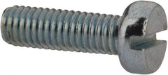 Value Collection - M5x0.80, 16mm Length Under Head Slotted Drive Machine Screw - Cheese Head, Grade 4.8 Steel, Zinc-Plated Finish, Without Washer - Apex Tool & Supply