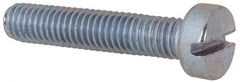 Value Collection - M5x0.80, 25mm Length Under Head Slotted Drive Machine Screw - Cheese Head, Grade 4.8 Steel, Zinc-Plated Finish, Without Washer - Apex Tool & Supply