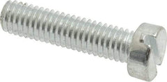 Value Collection - M6x1.00, 25mm Length Under Head Slotted Drive Machine Screw - Cheese Head, Grade 4.8 Steel, Zinc-Plated Finish, Without Washer - Apex Tool & Supply
