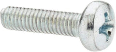Value Collection - M4x0.70, 16mm Length Under Head Phillips Drive Machine Screw - Pan Head, Grade 4.8 Steel, Zinc-Plated Finish, Without Washer - Apex Tool & Supply