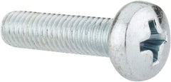 Value Collection - M5x0.80, 20mm Length Under Head Phillips Drive Machine Screw - Pan Head, Grade 4.8 Steel, Zinc-Plated Finish, Without Washer - Apex Tool & Supply