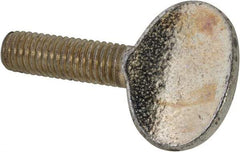 Value Collection - M8x1.25 Oval Shoulderless Grade 2 Steel Thumb Screw - 25mm OAL, 8mm Head Diam x 19.5mm Head Height, Zinc-Plated Finish - Apex Tool & Supply