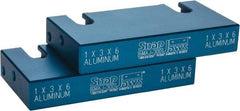 Snap Jaws - 6" Wide x 3" High x 1" Thick, Flat/No Step Vise Jaw - Soft, Aluminum, Fixed Jaw, Compatible with 6" Vises - Apex Tool & Supply