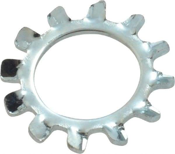 Value Collection - M10 Screw, 10.5mm ID, Spring Steel External Tooth Lock Washer - 18mm OD, Zinc-Plated, Grade 2 - Apex Tool & Supply