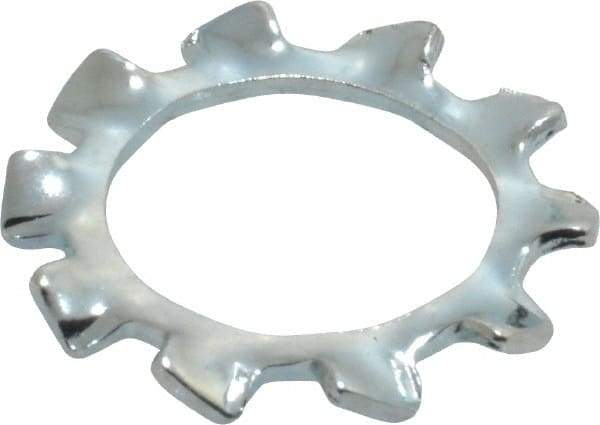 Value Collection - M12 Screw, 13mm ID, Spring Steel External Tooth Lock Washer - 20.5mm OD, Zinc-Plated, Grade 2 - Apex Tool & Supply