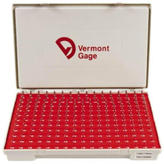 Vermont Gage - 185 Piece, 1.3-4.98 mm Diameter Plug and Pin Gage Set - Plus 0.01 mm Tolerance, Class ZZ - Apex Tool & Supply